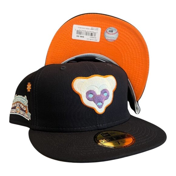 New Era Chicago Cubs 59FIFTY Fitted Hat Navy Super Bloom 100 Year Patch - Picture 1 of 9